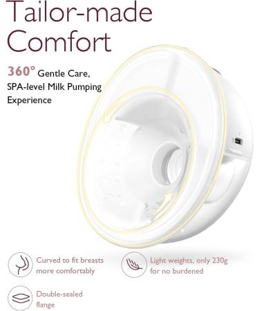 Momcozy M5 Hands Free Breast Pump Wearable Breast Pump of Baby Mouth Double-Sealed Flange with 3 Modes & 9 Levels Electric Breast Pump Portable - 24mm (1 Purple) 1 Purple - Buy Online on GoSupps.com