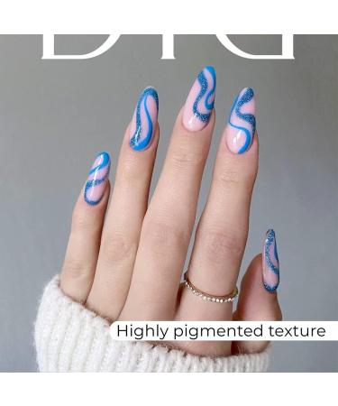 Didier Lab - Premium UV Gel Nail Polish - Brillant No. 19 - Gel Nail Varnish - Nail Art - Long-Lasting High Gloss Wear - Blue Gel Nail Polish - Gel Nails - Glitter Gel Nail Polish - Rich Pigment - Buy Online on GoSupps.com