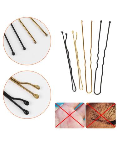 Buy Dadabig 320-Piece Hair Clip Set | 100 Bobby Pins 100 U Hair Clips & 120 Rubber Bands in Gold & Black for Kids & Women - Perfect Storage Box Included - Buy Online on GoSupps.com