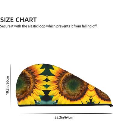 Sunflower Coral Velvet Dry Hair Cap - Anti-Frizz Curly Hair Drying with Buttons - Perfect for Long & Thick Hair - Buy Online on GoSupps.com