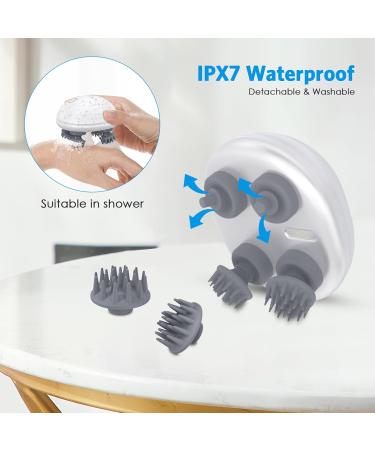 Buy Upgraded Electric Head Massage Device - 5 Modes 8 Kneading Heads Wireless & Waterproof | BriFit Full Body Massage Tool - Buy Online on GoSupps.com