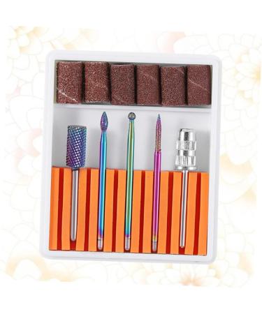 1 Set Cuticle Drill Bit electric nail file drill bits manicure drill bits nail art equipment nail drill tool Nail File Bits nail bits Drill Bits for Nails pedicure head 6.5x5.5cm Orange - Buy Online on GoSupps.com