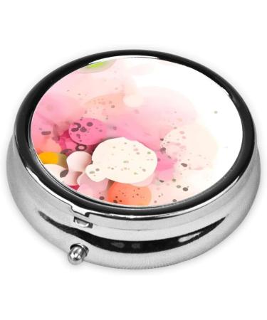 Shop Pink Paper Cutting Round Pill Box | 3 Compartments Portable Travel Organizer for Purse & Pocket - Ideal for International Shipping - Buy Online on GoSupps.com