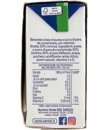  Italian Gourmet E.R. Parmalat Santal Pear Lot of 3 pear juice 3 x 200 ml - Buy Online on GoSupps.com