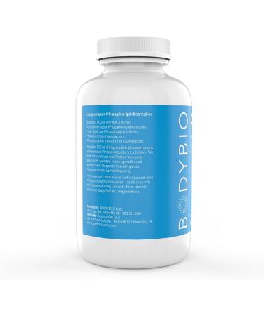 BodyBio PC Phospholipid Complex Liposomal 100 Capsules - Premium Phosphatidylcholine & Phospholipids | International Shipping - Buy Online on GoSupps.com