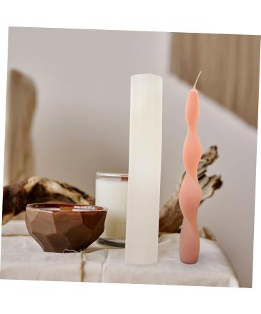 NUOBESTY Casting Silicone Making Spiral Shaped Creative Scented Candle Mold Rod Diy Shape White 3.7X3.7X21.5CM - Buy Online on GoSupps.com