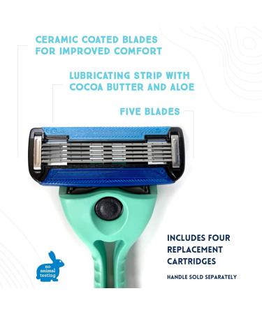 Preserve 5-Blade Replacement Cartridges for Recycled Razor - 4 Pack - Buy Online on GoSupps.com