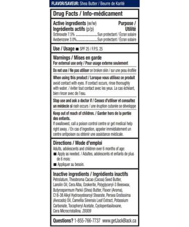 Jack Black Moisture Therapy Lip Balm SPF 25 Shea Butter - Buy Online on GoSupps.com