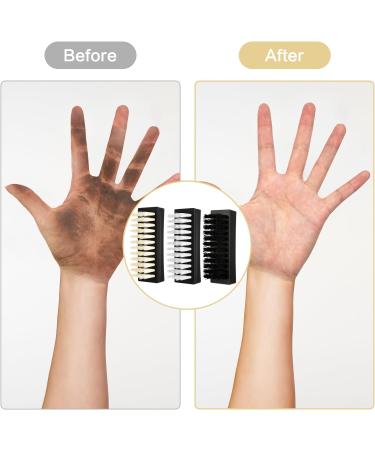 Amaxiu Hand Nail Brush for Cleaning Fingernails Durable Nylon Firm Stiff Scrub Bristles Nail Scrubber Brushes for Men Mechanics Gardeners Scrubbing under Fingers Foot Toes(3 Pack Black+Yellow+White) - Buy Online on GoSupps.com