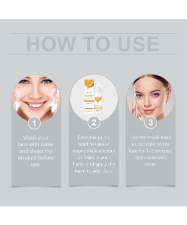 YUNFAX Vitamin C Deep Facial Mousse whitening & moisturizing facial cleanser with hyaluronic acid and aloe vera gentle foaming cleanser for deep cleansing skin radiance and barrier strength 150 ml 2 2 pieces - Buy Online on GoSupps.com