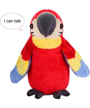 ITODA Electric Talking Parrot Plush Toy for Kids - Educational Electronic Pet with Record & Repeat Functions, Cute Dancing Bird Doll for Baby Birthday Gifts (Red-2) - Buy Online on GoSupps.com