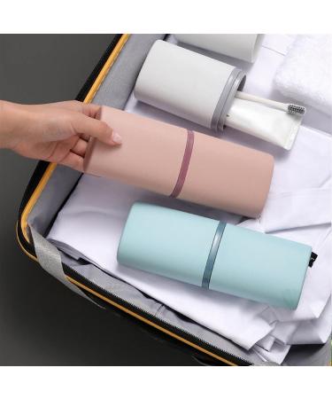 Portable Toothbrush Holder Case - Travel & Camping Toothbrush Storage Organizer - Light Blue Bathroom Accessory - Buy Online on GoSupps.com