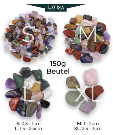 Shop Lavisa Drum Stones 100% Natural Healing Gemstones for Water Treatment | Halbedelstein Mineral Mixture | 150g Gem Water Crystals - Buy Online on GoSupps.com