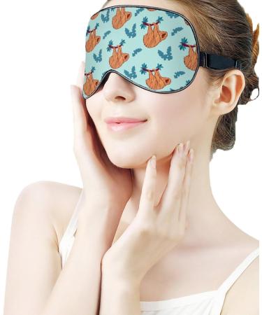 Funny Sloth Hanging Sleep Mask | Adjustable Strap Eye Cover for Sleeping | Blocks Light for Night Travel Nap | Men Women - Buy Online on GoSupps.com