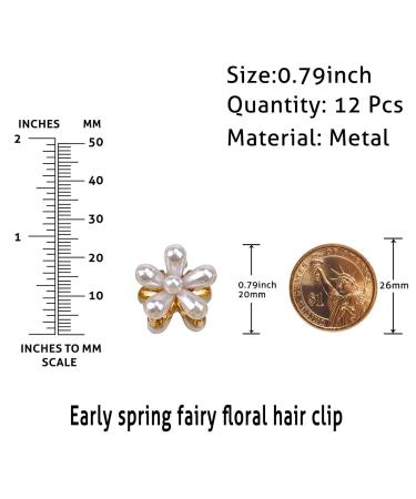 12 Pack Small Pearl Flower Hair Claw Clips - Cute Barrettes for Women and Girls - Non-Slip Mini Hair Pins - Pearl White Hair Accessories - Buy Online on GoSupps.com