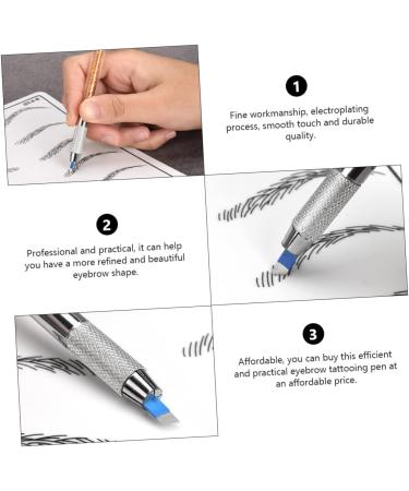  GLEAVI GLEAVI 1 x Crystal Embroidery Pen L piz De Cejas Bladee Tattoo Eyebrow Shape Pen Brown Eye Makeup Multi-Purpose Tattoo Pen - Buy Online on GoSupps.com