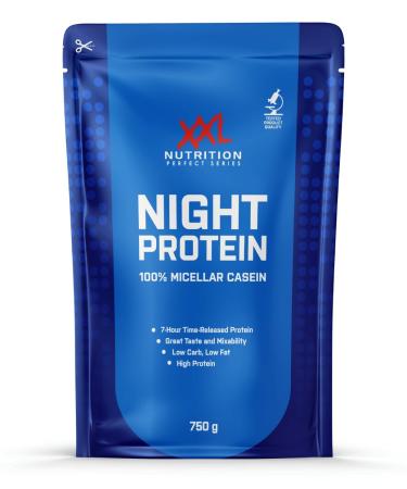 XXL Nutrition - Night protein - Micellar casein protein powder - high -quality casein protein powder - bag 750 grams - banana banana 750 grams