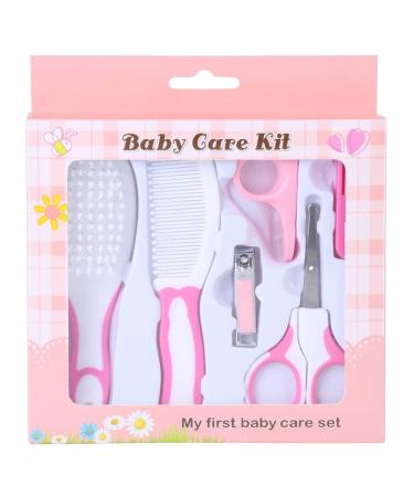 Baby Healthcare and Grooming Kit  6Pcs Portable Nursery Care Kit Contain Safety Nail Clipper Scissor Ear Pick for Newborn Infant Toddlers Baby Boys Girls Kids