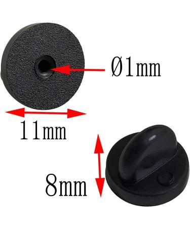 Lapel Pin Backings Butterfly Clutch, PVC Rubber Pin Backs - Black Pack of 50 - Buy Online on GoSupps.com