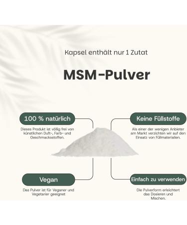  Cupplement Cupplement - MSM Powder 60g - Free Weight - MSM preparations - Powder of the highest quality - Buy Online on GoSupps.com