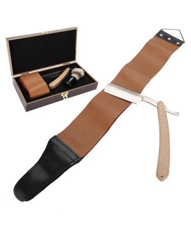 3pcs Manual Razor Set with Beard Brush & Shaving Strips | Premium Wooden Box Gift Set - Ideal for Smooth Shaving - Buy Online on GoSupps.com