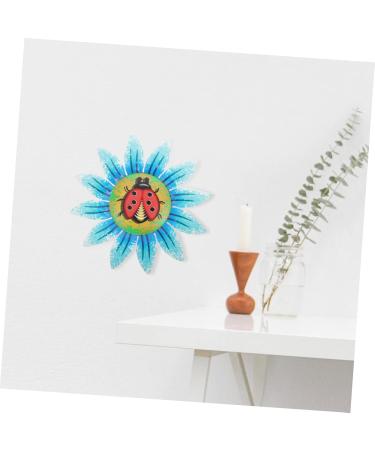 ABOOFAN Iron Pendant Home Decor Metal Sunflower Sculpture Scene Hanging Decor Colorful Wall Decoration 16x16cm Blue - Buy Online on GoSupps.com