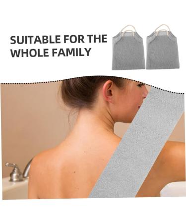 Vaguelly 2pi ces Lot de De Douche Exfoliants Extensibles pour Corps pour Dos Jambes Accessoires De Bain Gris Gris Clair - Buy Online on GoSupps.com