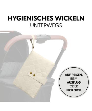 Hauck Diaper Bag with Wrap Pad Change | Beige Baby Changing Organizer for Strollers | Wipeable & Portable Changing Bag - Buy Online on GoSupps.com