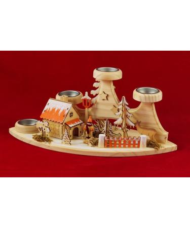 Shop Wichtelstube Advent Wreath Tealight Holder - Forest Hut Incense Smoker | Unique Real Wood Art for Holiday Decor - International Shipping Available - Buy Online on GoSupps.com