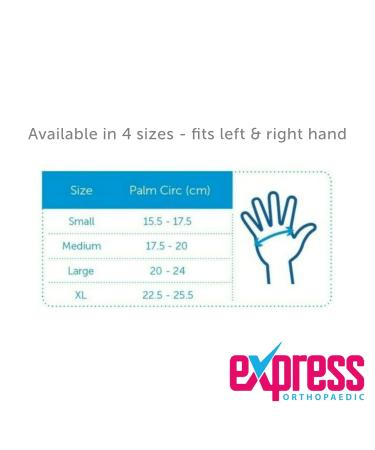 Express Orthopaedic - Medically Approved Carpometacarpal (CMC) Joint Support With Thumb Wrist Compression Strap - 1 UNIT (LARGE - Palm Circ:20-24cm RIGHT) LARGE - Palm Circ:20-24cm RIGHT - Buy Online on GoSupps.com