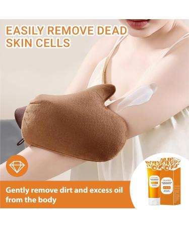 2 Pi ces Orange Exfoliant Gel Nettoyant Visage Gommage Pour un Nettoyage en Profondeur des Pores - 100 g - Pour le Visage et le Corps Livr avec 1 Gant Floc Marron - Buy Online on GoSupps.com