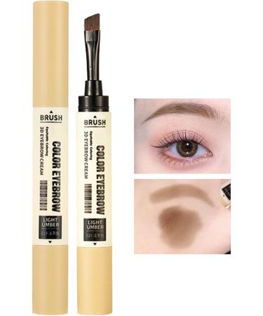 Eyebrow Cream - SmudgeProof Liquid Eyebrow Makeup With Brush | Double Head Natural Brow Gel All Day Hold - Sweatproof Highly Tinted Liquid Eye Brow Makeup Shape & Hold Eyebrow Lambo Tea Brown - Buy Online on GoSupps.com