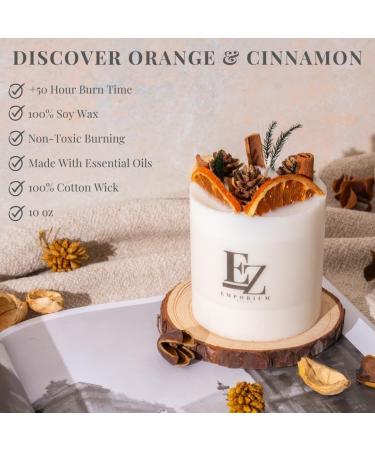 Luxury Scented Candle - 100% Soy Wax Eco-Friendly 50+ Hour Burn Time Premium Glass Cover - Orange Grapefruit & Pomelo Fragrance - Perfect Gift Boxed Home Decor - Buy Online on GoSupps.com