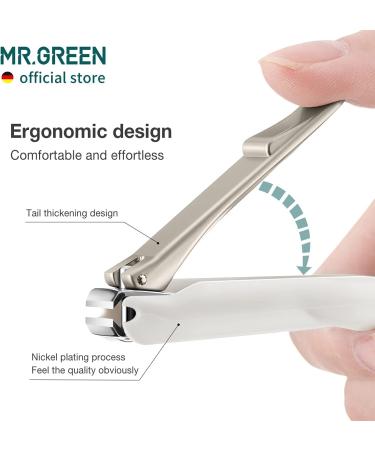 MR.GREEN Professional Stainless Steel Splash Resistant Nail Clipper Removable Design Nail Clipper Nail Trimmer Nail Art Tool (L+ Nano Glass File) L+Nano Glass File - Buy Online on GoSupps.com