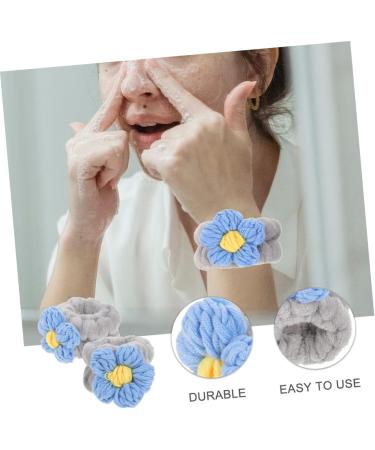 2paires Bracelets De Lavage Pour Visage De Bracelets lastiques Peluche Accessoires De Spa Pour Laver Visage - Buy Online on GoSupps.com