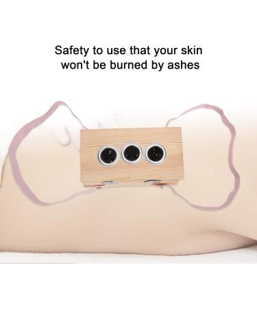 Moxibustion Box with Adjustable Temperature | Moxa Roll Holder for Healing Therapy | 3-Hole Wooden Moxa Box - Buy Online on GoSupps.com