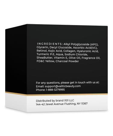 VALITIC Charcoal Kojic Acid Turmeric Black Soap Bar - Dark Spot Remover for Face & Body - 2 Pack | International Shipping - Buy Online on GoSupps.com
