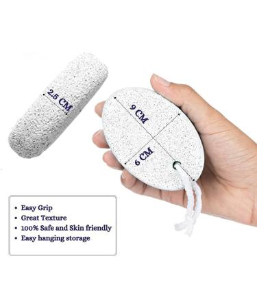 Naturacare 2Pcs Natural Lava Pumice Stone for Feet/Hands/Body - Callus Remover & Exfoliator for Men/Women - Buy Online on GoSupps.com