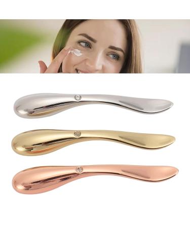 3 Pieces Zinc Alloy Makeup Spatula Set | Eye Cream Spoon & Mini Cosmetic Spoons in Silver Gold Rose Gold - Perfect for Skincare - Buy Online on GoSupps.com