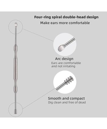 JiMing Ear Wax Removal Kit - 6-in-1 Stainless Steel Tools for Efficient Ear Cleaning and Relaxing Massage with Storage Box - Buy Online on GoSupps.com