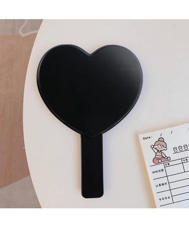 TBWHL Heart-Shaped Travel Handheld Mirror with Handle - Black (1 Pack) - Buy Online on GoSupps.com