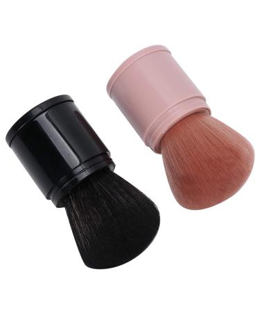 Buy Black Powder Brush | Retractable Blush & Travel Makeup Brush - Portable Loose Powder Applicator - Buy Online on GoSupps.com