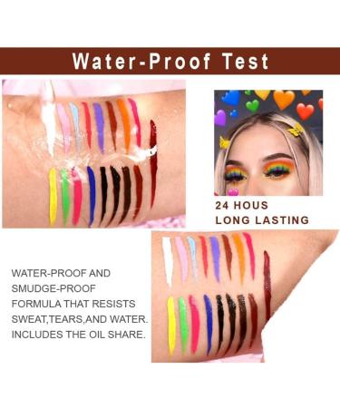  Beliky Girl 10-Color Liquid Eyeliner Quick-Drying Matte Eyeliner Long-Lasting Waterproof Smear-Free Colored Gel Eyeliner Highly Pigmented Candy Elf Liquid Eyeliner Pink - Buy Online on GoSupps.com