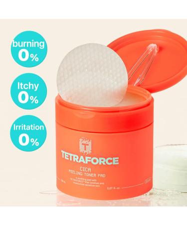 Elishacoy | TETRAFORCE Cica Peeling Toner Pads Gentle Exfoliating & Calming Toner with Cica Daily Skin Smoothing & Hydration Vegan & Dermatologist Tested 150 mL - Buy Online on GoSupps.com