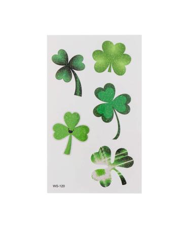 Amosfun 10 Sheets Shamrock Temporary Tattoos - St. Patrick's Day Irish Clover Party Favors - Buy Online on GoSupps.com