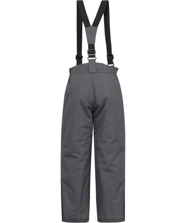 Mountain Warehouse Raptor Ski Pants for Kids | Dark Gray Reinforced Knee Snow Density Pockets & Zipper Ankle | Winter Gear for Boys & Girls 3-4 Years - Buy Online on GoSupps.com