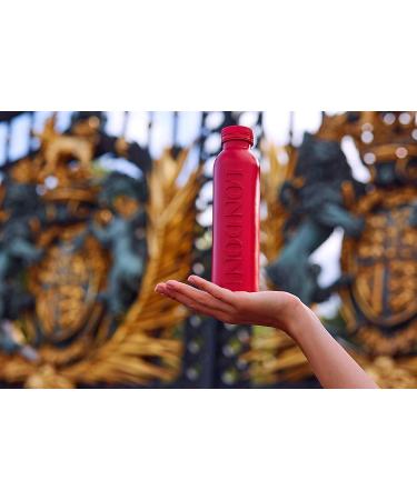 London Red Plant-based Eco Friendly Water Bottle with English Spring Water - 500ml - Buy Online on GoSupps.com