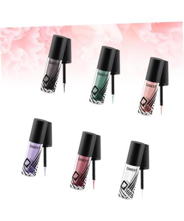Beavorty 6pcs Liquid Eyeliner Shimmer Eyeshadow Liquid Shinny Eyeliner Eye Shadow Metal Liquid Eyeshadow - Buy Online on GoSupps.com