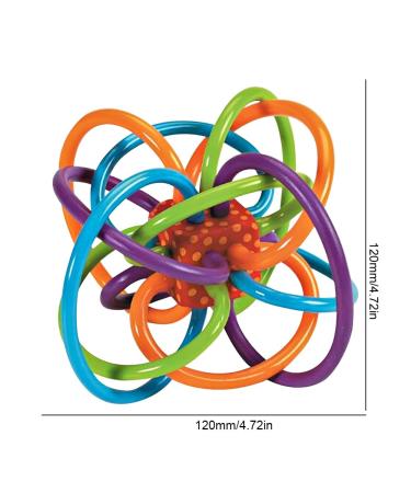 Fiorky 2-in-1 Gripping Handball | Scratch-Resistant Soft Rubber Toy for Early Development & Teething | Perfect Gift for Boys & Girls | International Shipping Available - Buy Online on GoSupps.com