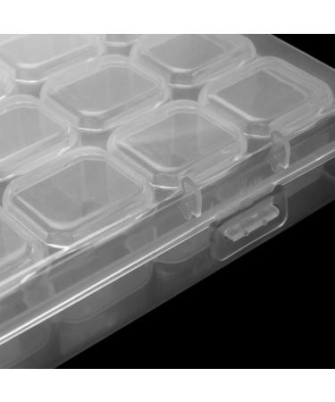 Qwertfeet 56 Grids Storage Tool DIY Organizer Transparent Plastic Removable Rhinestones Nail Art Grid 56 Diamond Storage Box Necklace Beads Display Stand - Buy Online on GoSupps.com